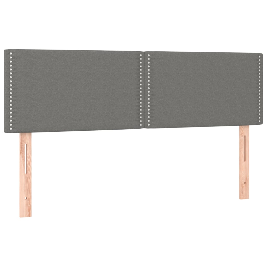 Headboards Dark Grey 144x5x78/88 cm Fabric