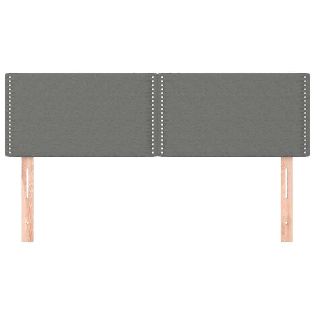 Headboards Dark Grey 144x5x78/88 cm Fabric