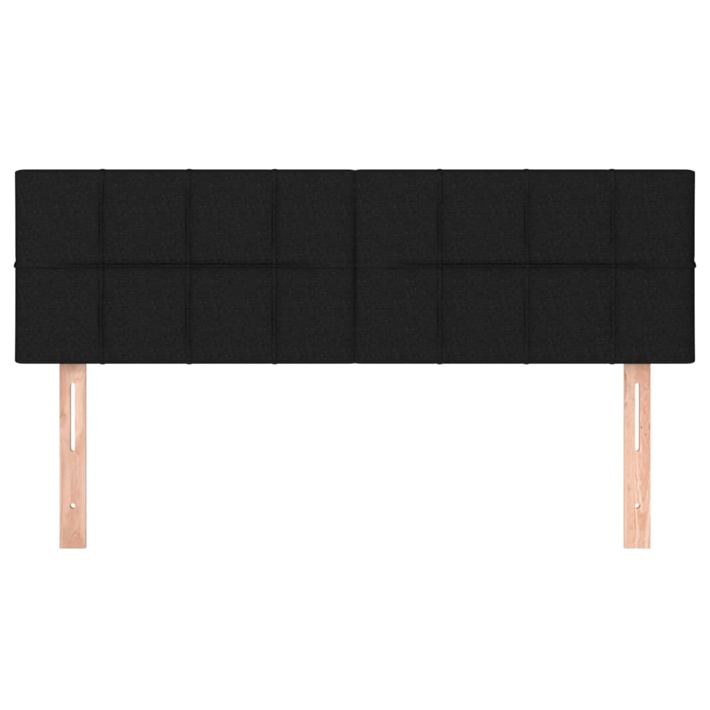 Headboards Black 144x5x78/88 cm Fabric
