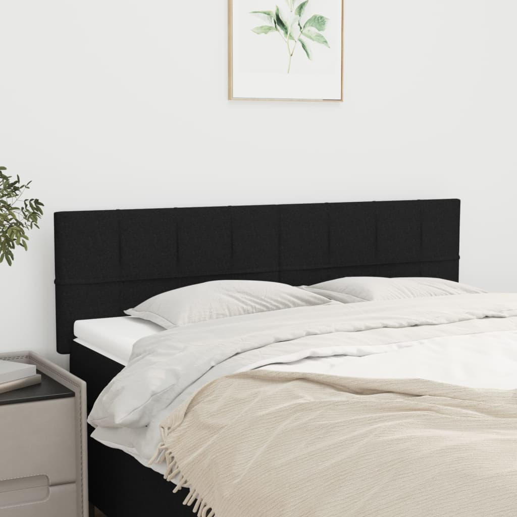 Headboards Black 144x5x78/88 cm Fabric