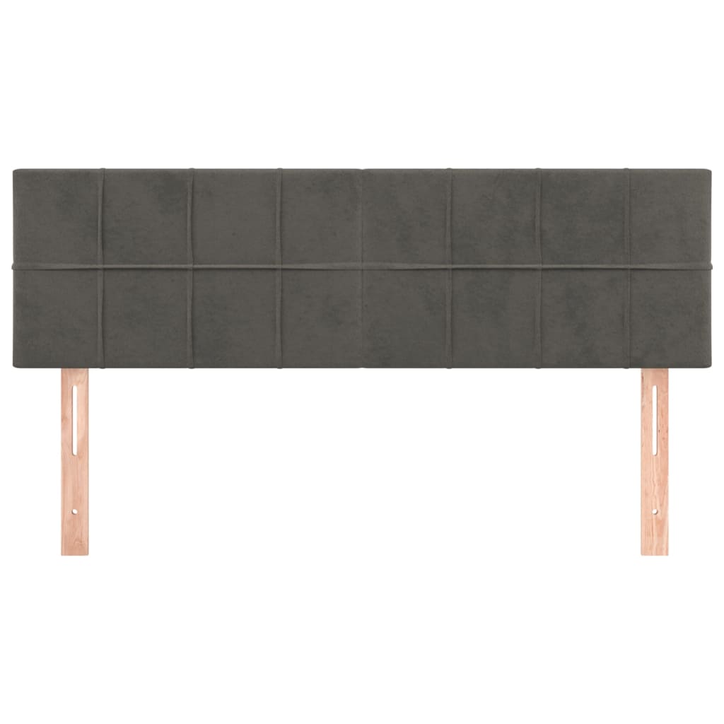 Headboards Dark Grey 144x5x78/88 cm Velvet