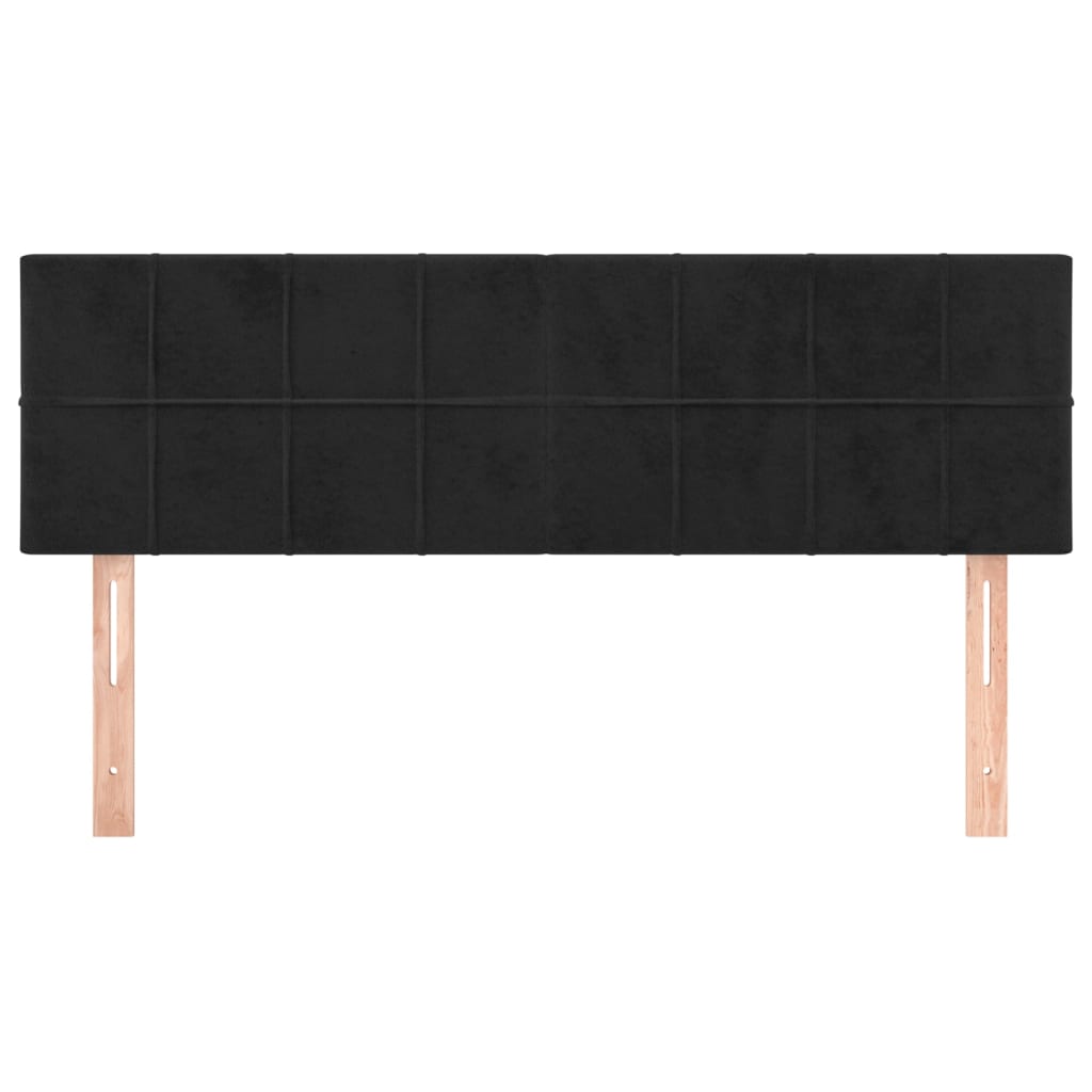 Headboards Black 144x5x78/88 cm Velvet