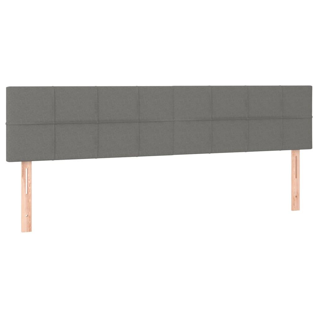Headboards Dark Grey 160x5x78/88 cm Fabric