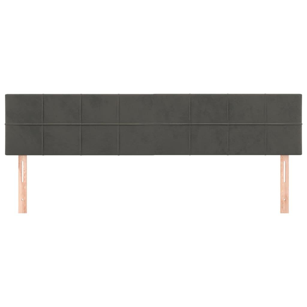 Headboards Dark Grey 160x5x78/88 cm Velvet