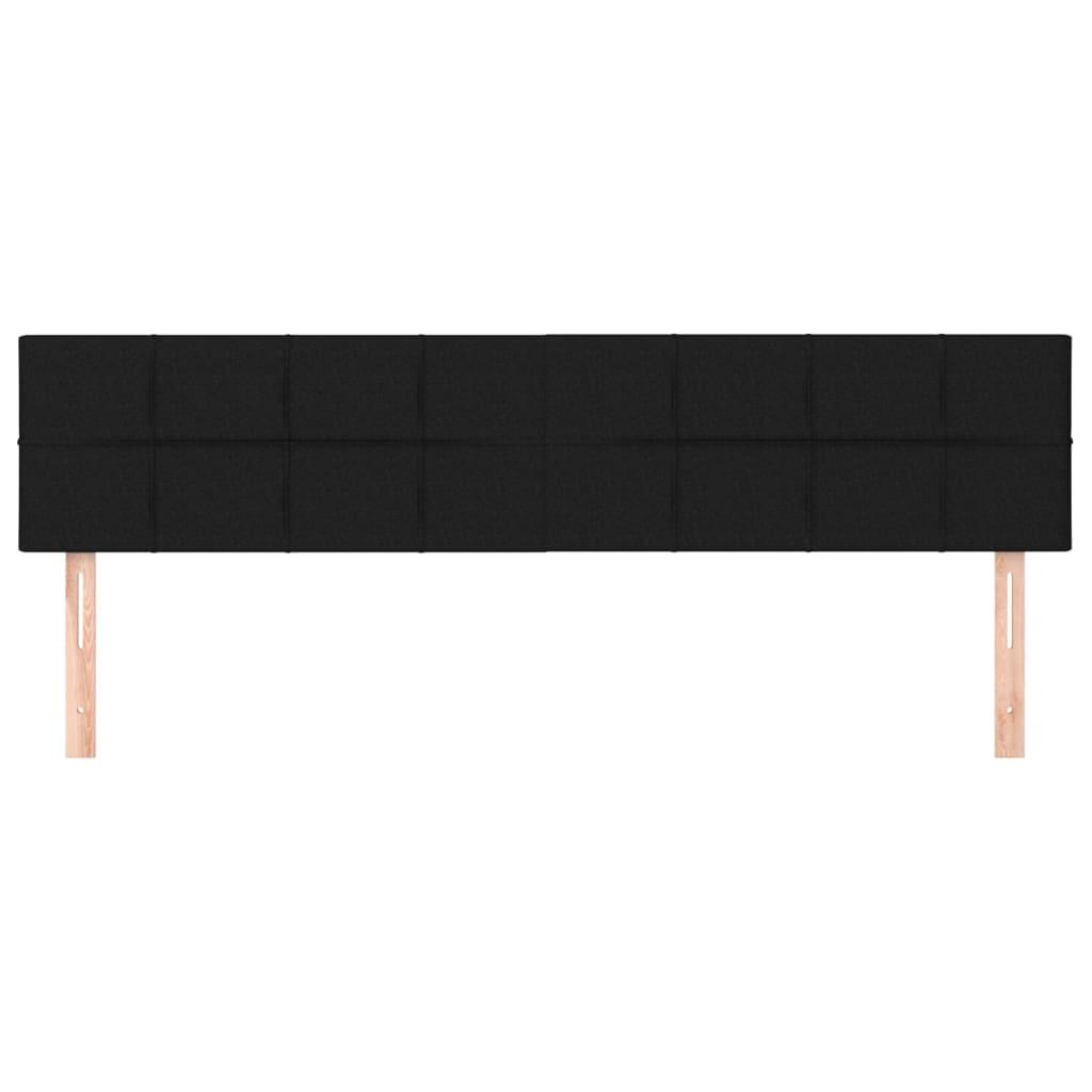 Headboards 2 pcs Black 100x5x78/88 cm Fabric