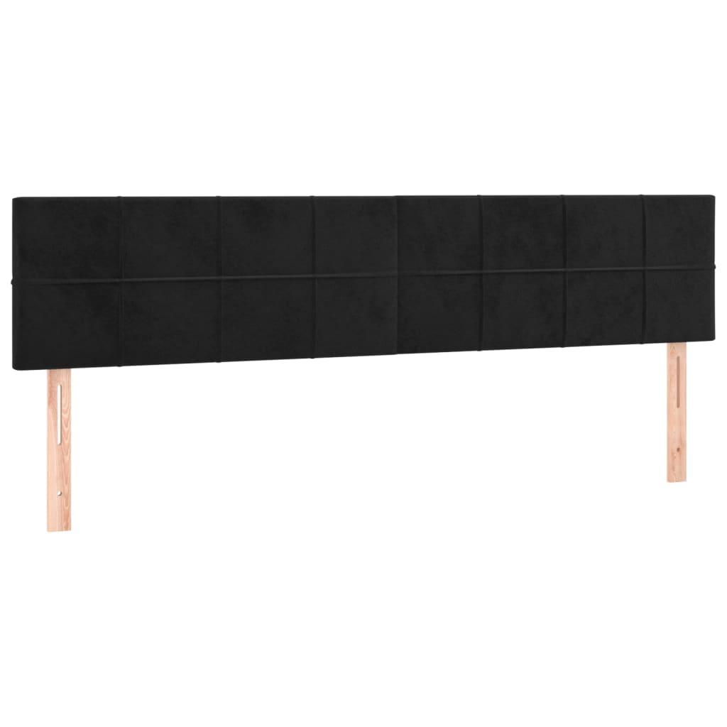 Headboards Black 200x5x78/88 cm Velvet