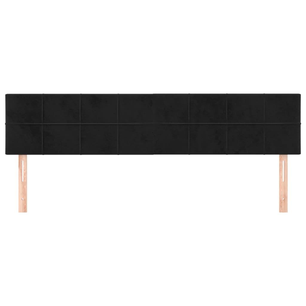 Headboards Black 200x5x78/88 cm Velvet