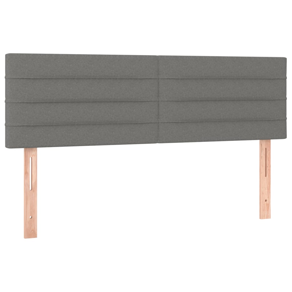 Headboards Dark Grey 144x5x78/88 cm Fabric