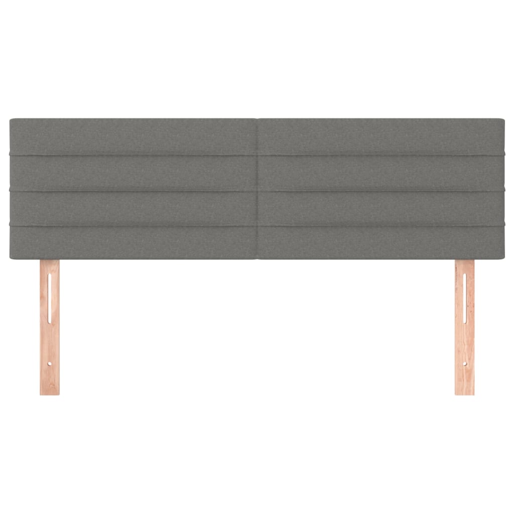 Headboards Dark Grey 144x5x78/88 cm Fabric