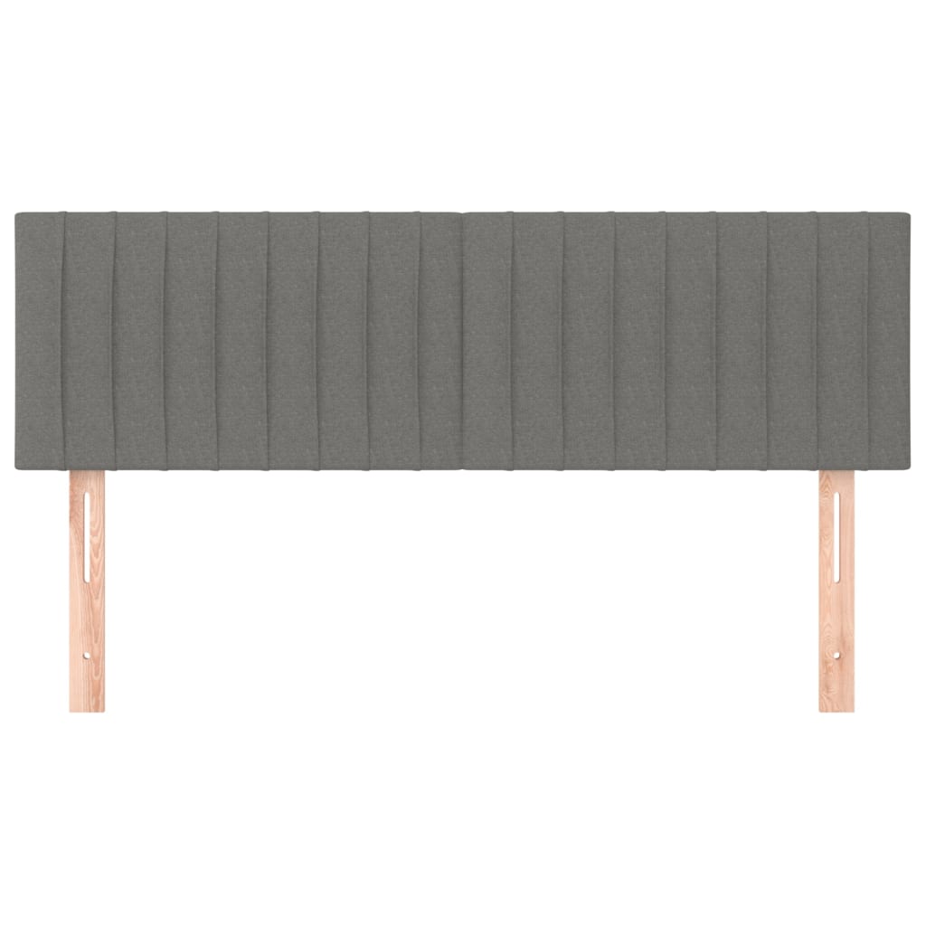 Headboards Dark Grey 144x5x78/88 cm Fabric