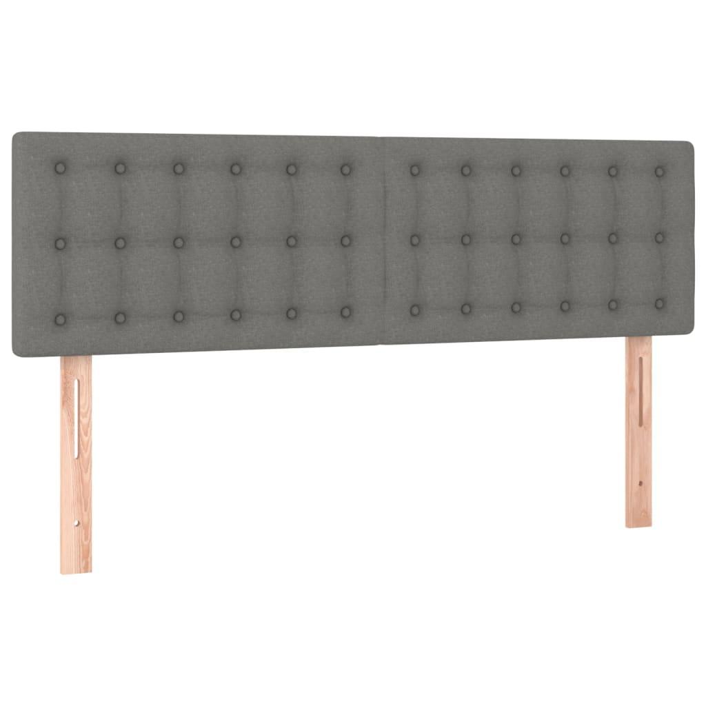 Headboards Dark Grey 144x5x78/88 cm Fabric