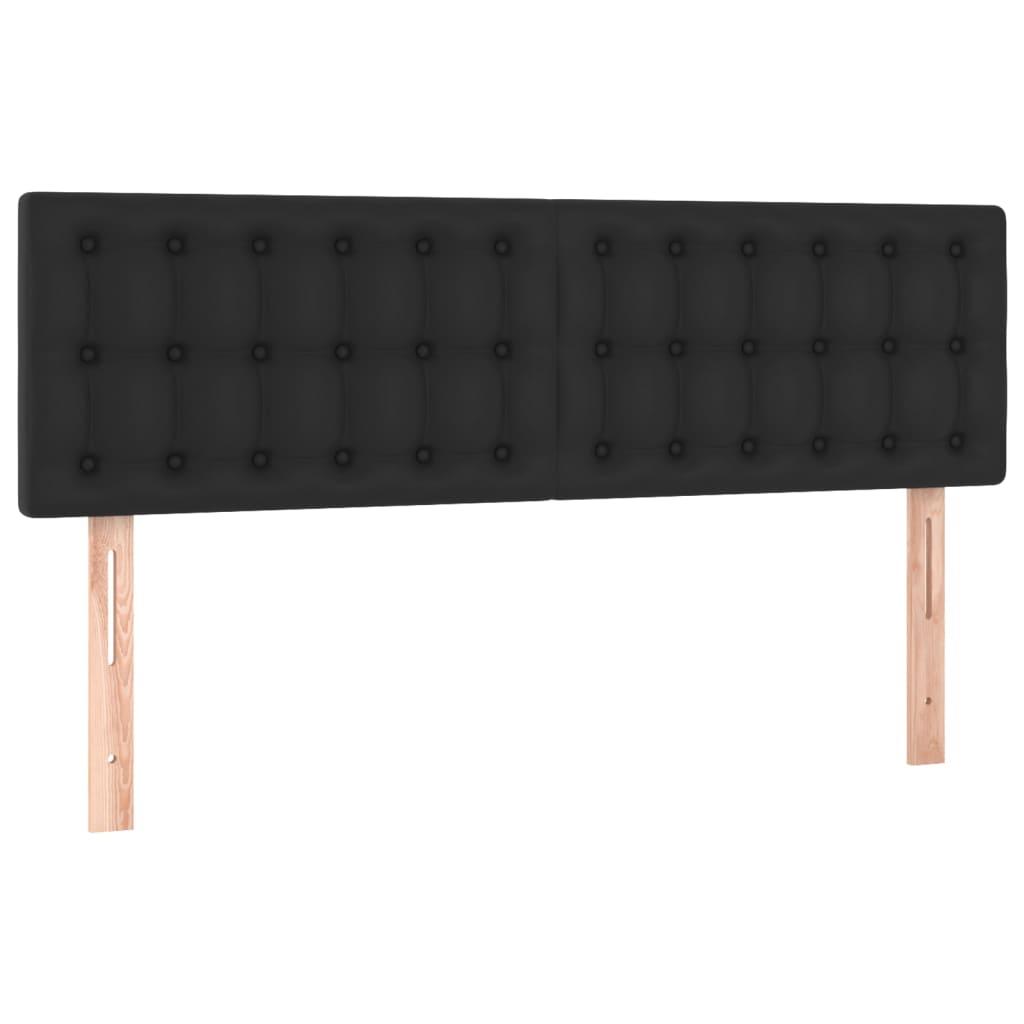 Headboards Black 144x5x78/88 cm Faux Leather