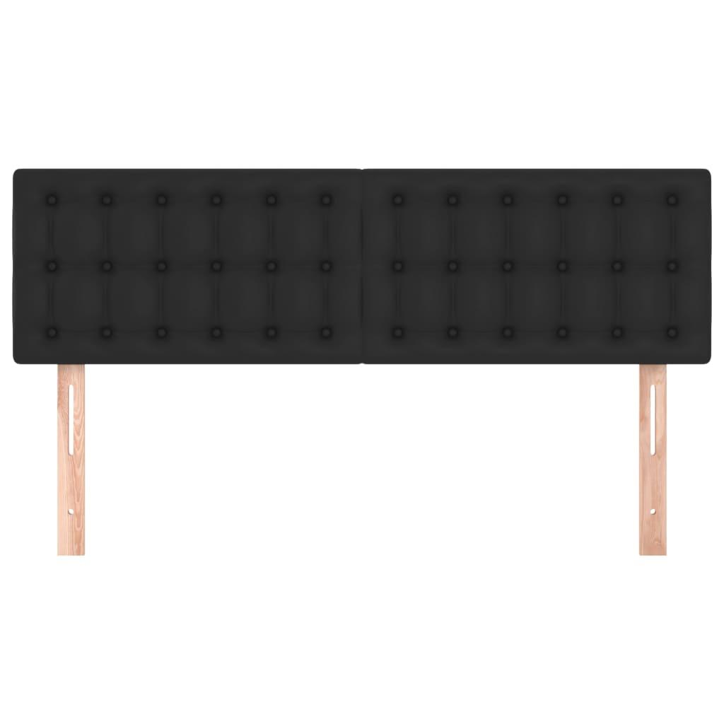 Headboards Black 144x5x78/88 cm Faux Leather
