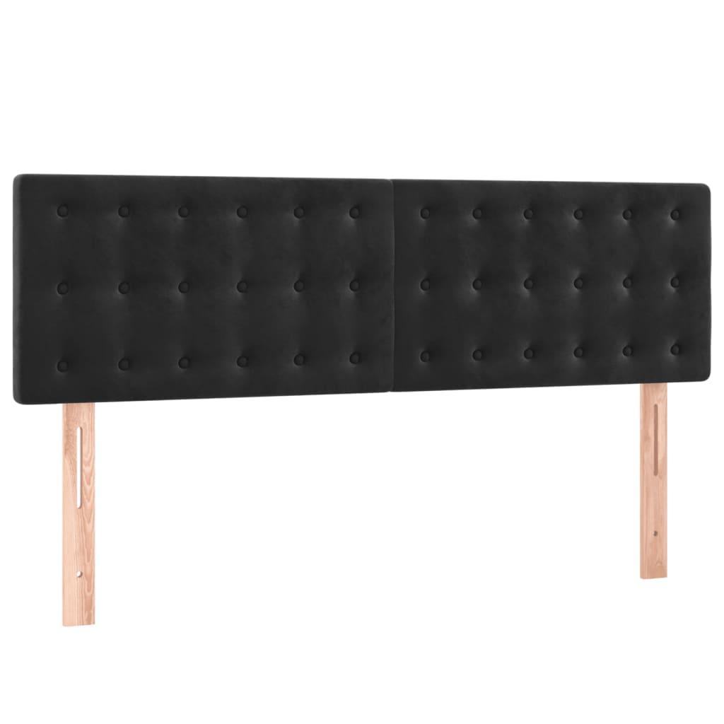 Headboards Black 144x5x78/88 cm Velvet
