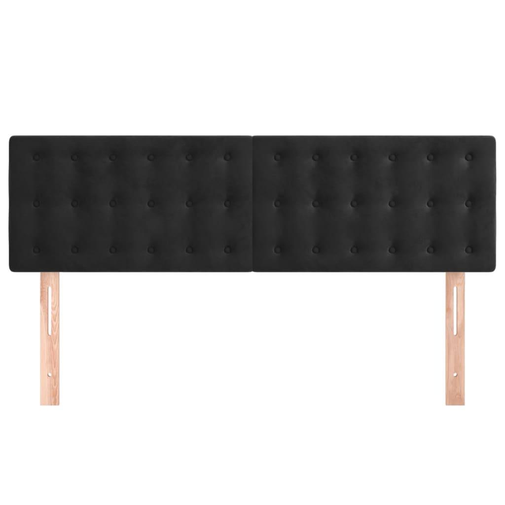 Headboards Black 144x5x78/88 cm Velvet
