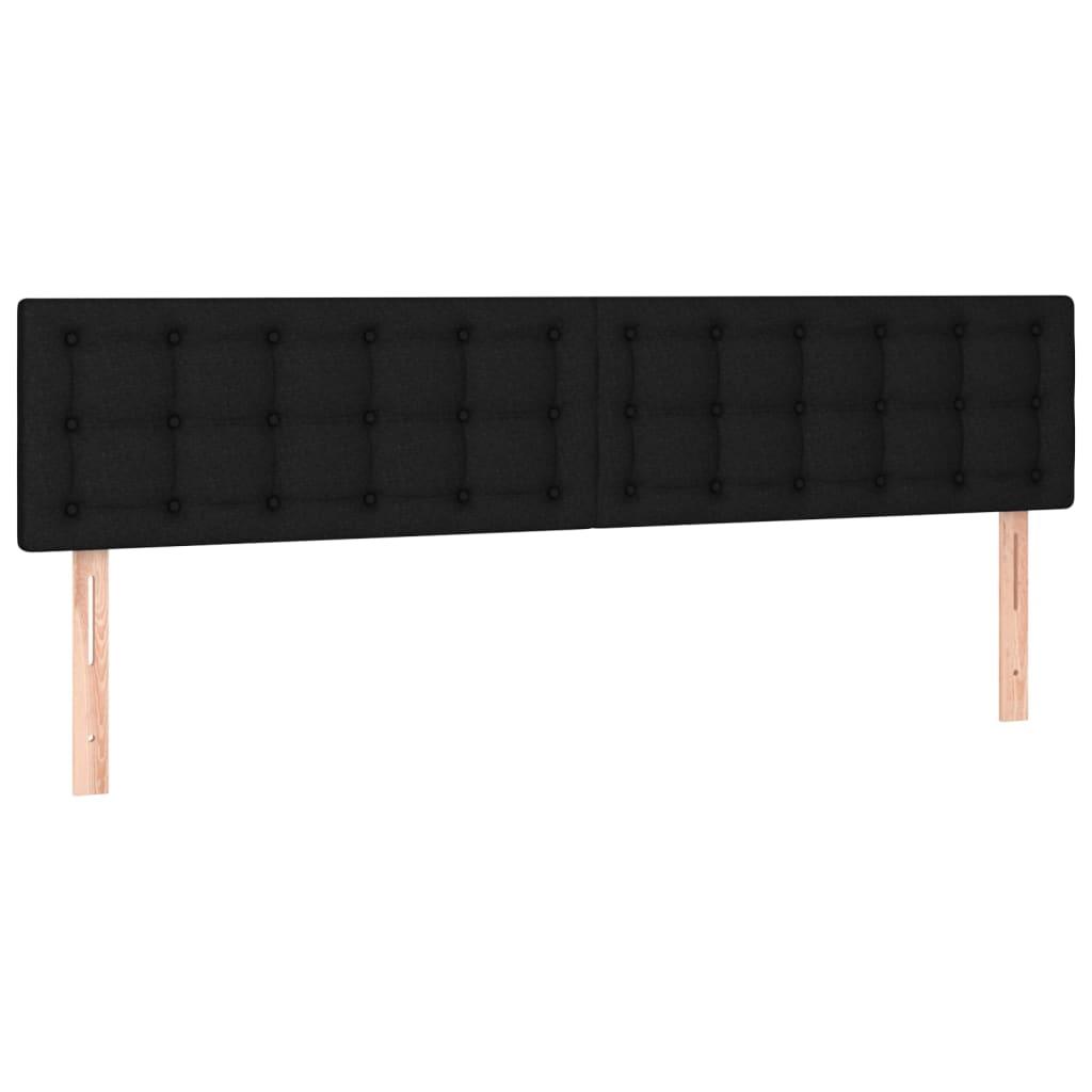 Headboards Black 160x5x78/88 cm Fabric