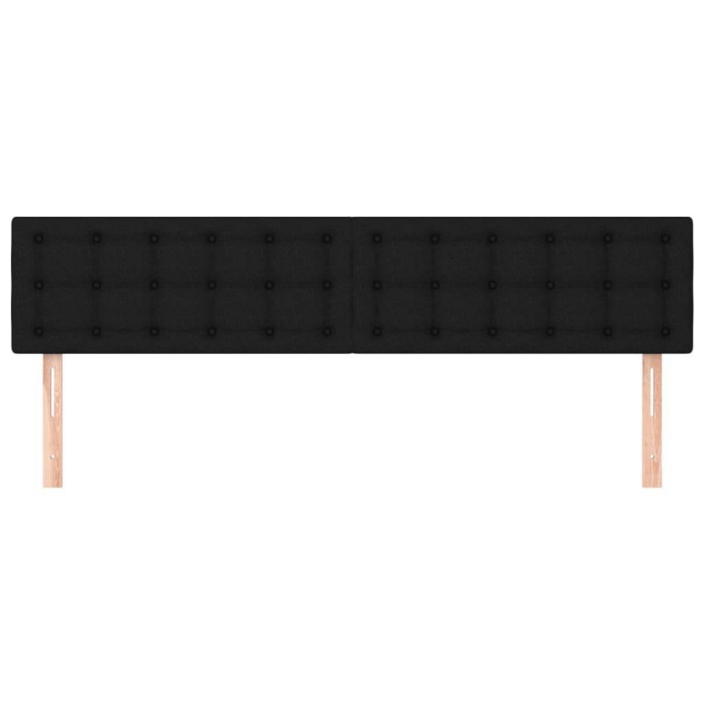 Headboards Black 160x5x78/88 cm Fabric