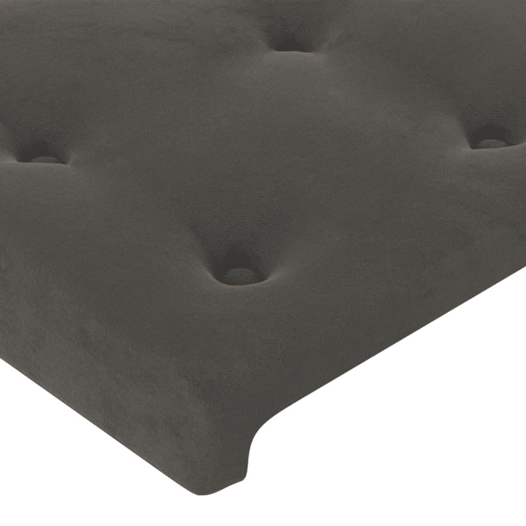 Headboards Dark Grey 160x5x78/88 cm Velvet
