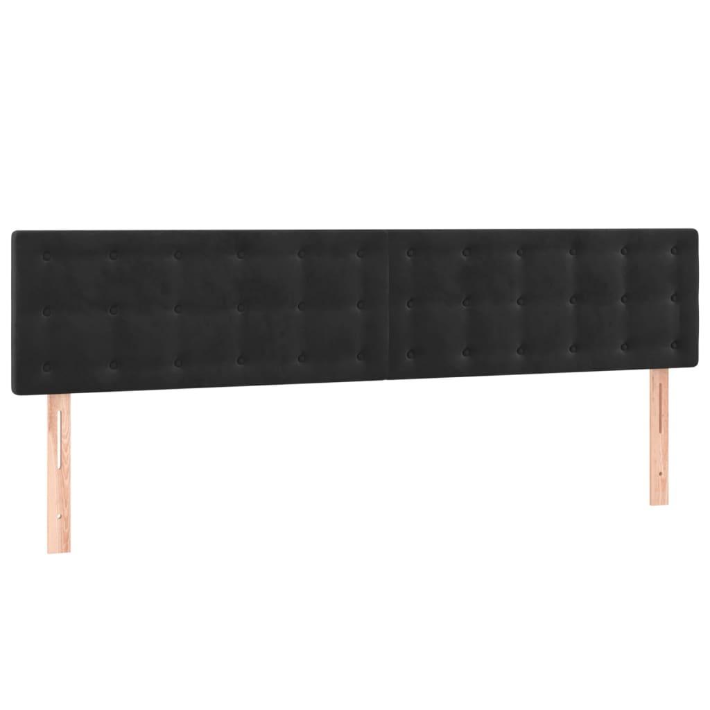 Headboards Black 160x5x78/88 cm Velvet