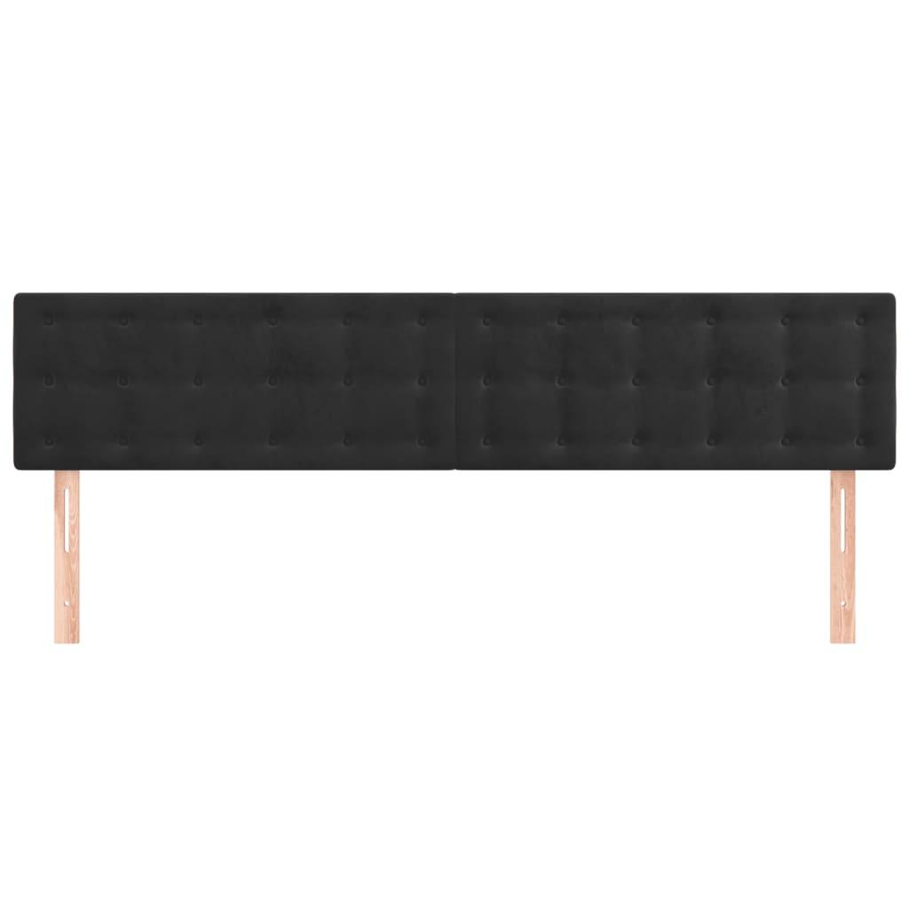 Headboards Black 160x5x78/88 cm Velvet