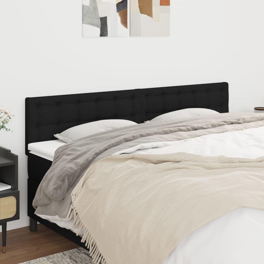 Headboards Black 200x5x78/88 cm Fabric