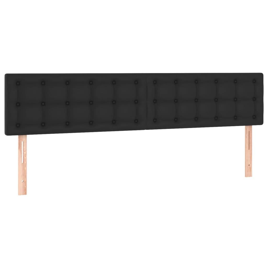 Headboards Black 200x5x78/88 cm Faux Leather