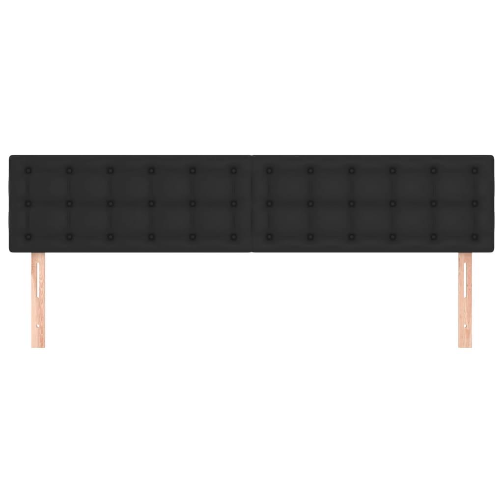 Headboards Black 200x5x78/88 cm Faux Leather