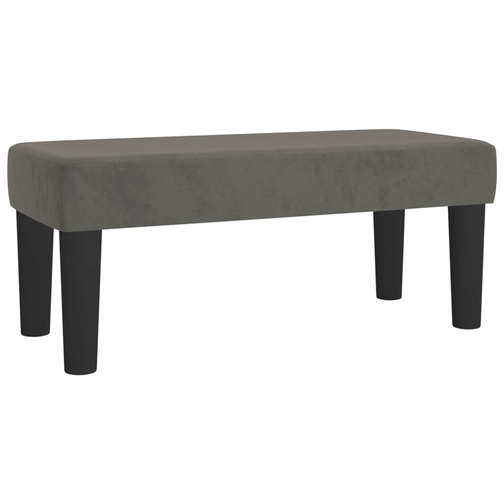 Bench Dark Grey 70x30x30 cm Velvet