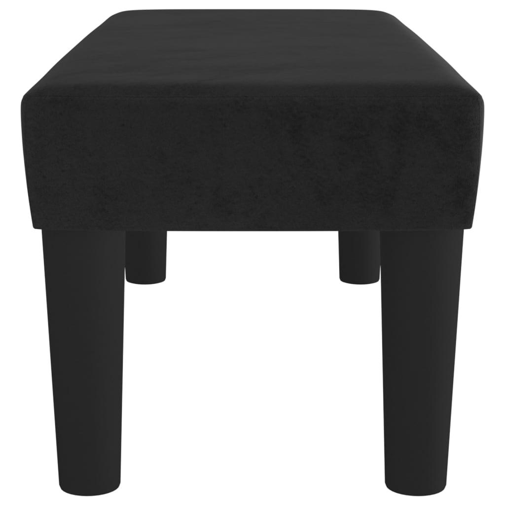 Bench Black 70x30x30 cm Velvet