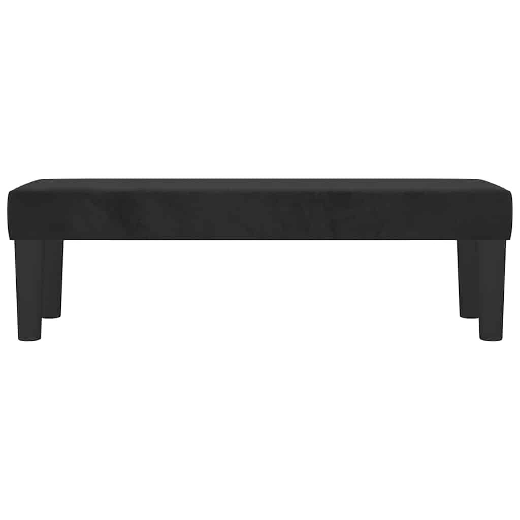 Bench Black 100x30x30 cm Velvet