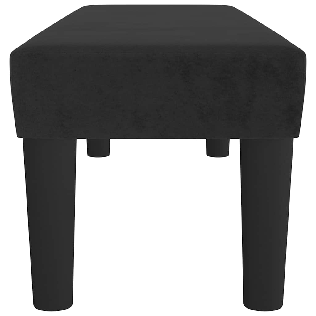 Bench Black 100x30x30 cm Velvet