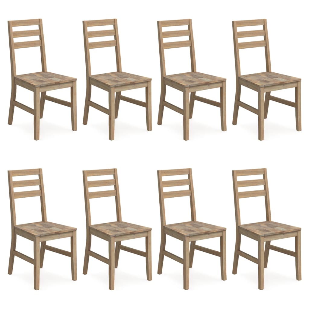 Dining Chairs 8 pcs Solid Wood Acacia