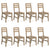 Dining Chairs 8 pcs Solid Wood Acacia