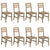 Dining Chairs 8 pcs Solid Wood Acacia