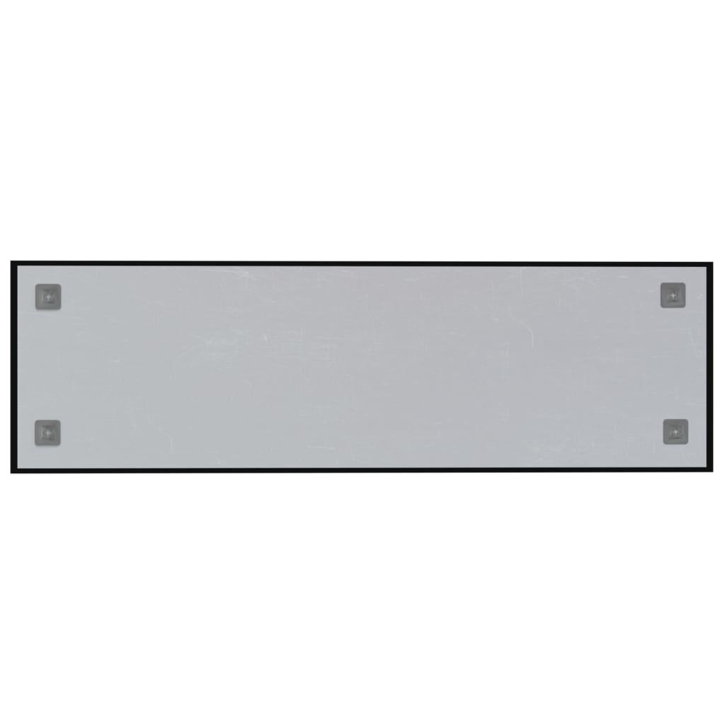 Wall-mounted Magnetic Board Black 100x30 cm Tempered Glass