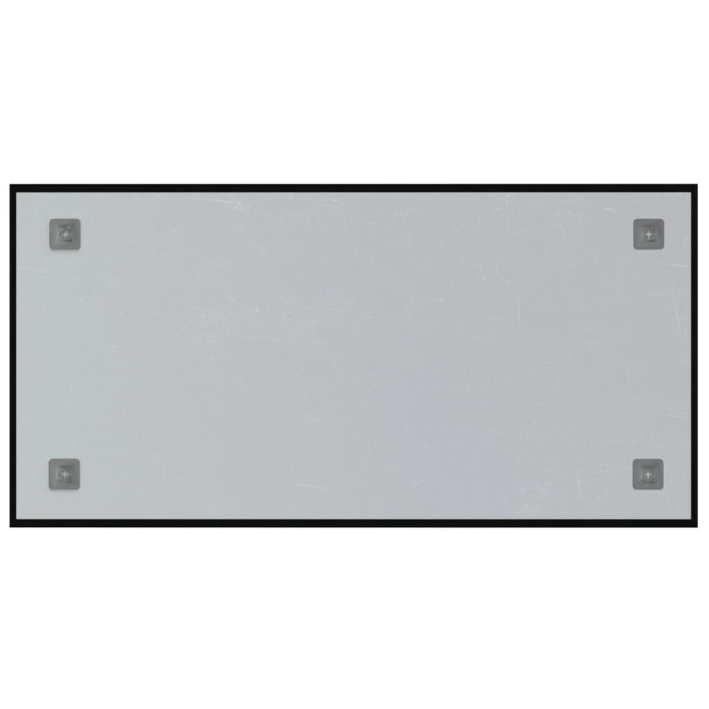 Wall-mounted Magnetic Board Black 80x40 cm Tempered Glass