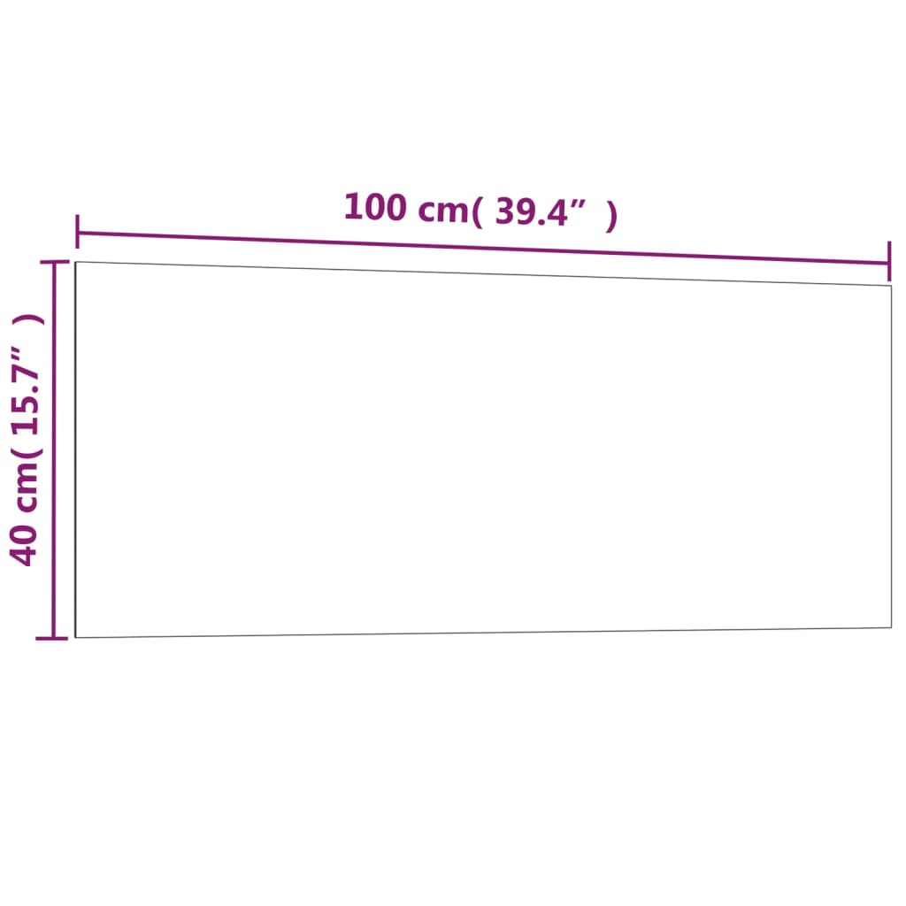 Wall-mounted Magnetic Board Black 100x40 cm Tempered Glass