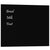 Wall-mounted Magnetic Board Black 50x40 cm Tempered Glass