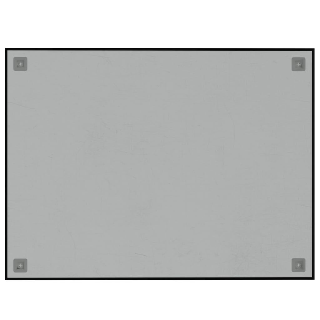 Wall-mounted Magnetic Board Black 80x60 cm Tempered Glass