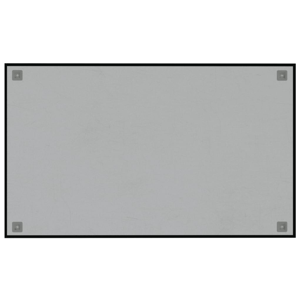 Wall-mounted Magnetic Board Black 100x60 cm Tempered Glass