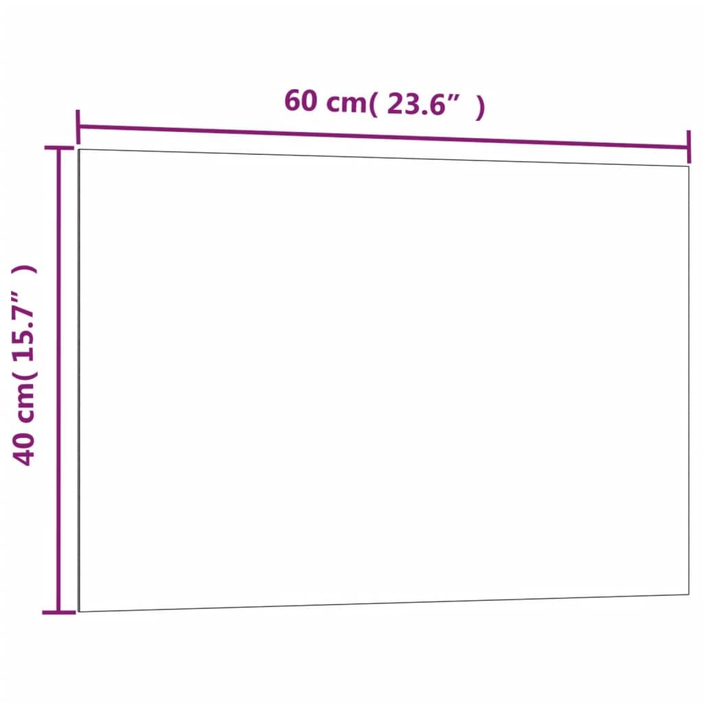 Wall-mounted Magnetic Board White 60x40 cm Tempered Glass