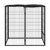 Dog Playpen 6 Panels Black 50x100 cm Powder-coated Steel