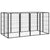 12-Panel Dog Playpen Black 50x100 cm Powder-coated Steel