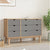 Drawer Cabinet OTTA Brown&Grey 111x43x73.5 cm Solid Wood Pine