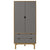 Wardrobe OTTA Brown and Grey 76.5x53x172 cm Solid Wood Pine