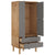 Wardrobe OTTA Brown and Grey 76.5x53x172 cm Solid Wood Pine