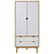 Wardrobe OTTA Brown and White 76.5x53x172 cm Solid Wood Pine