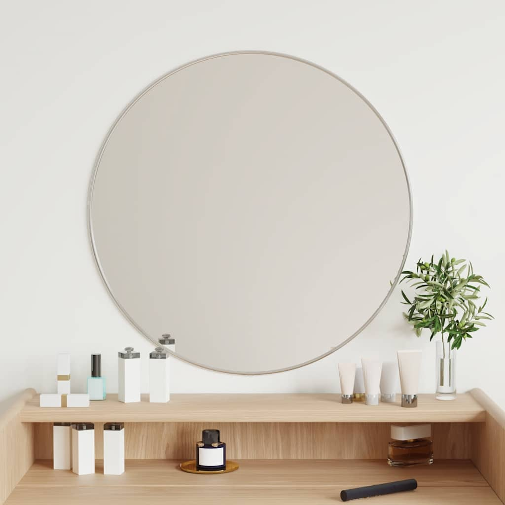 Wall Mirror Silver Ø 60 cm Round