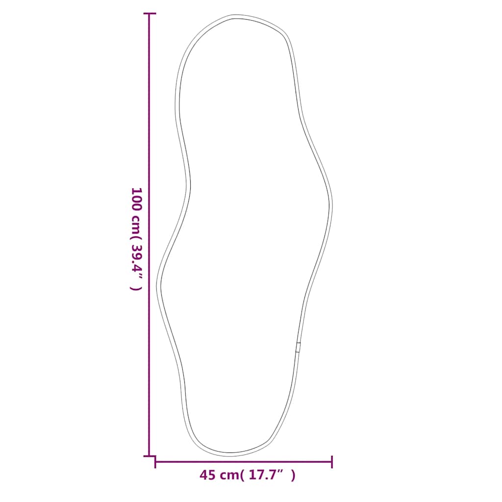 Wall Mirror Gold 100x45 cm