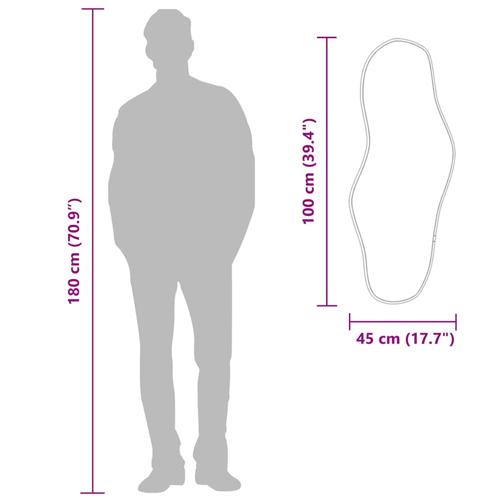 Wall Mirror Gold 100x45 cm